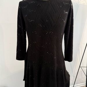 Elegant Black Sequin Dress